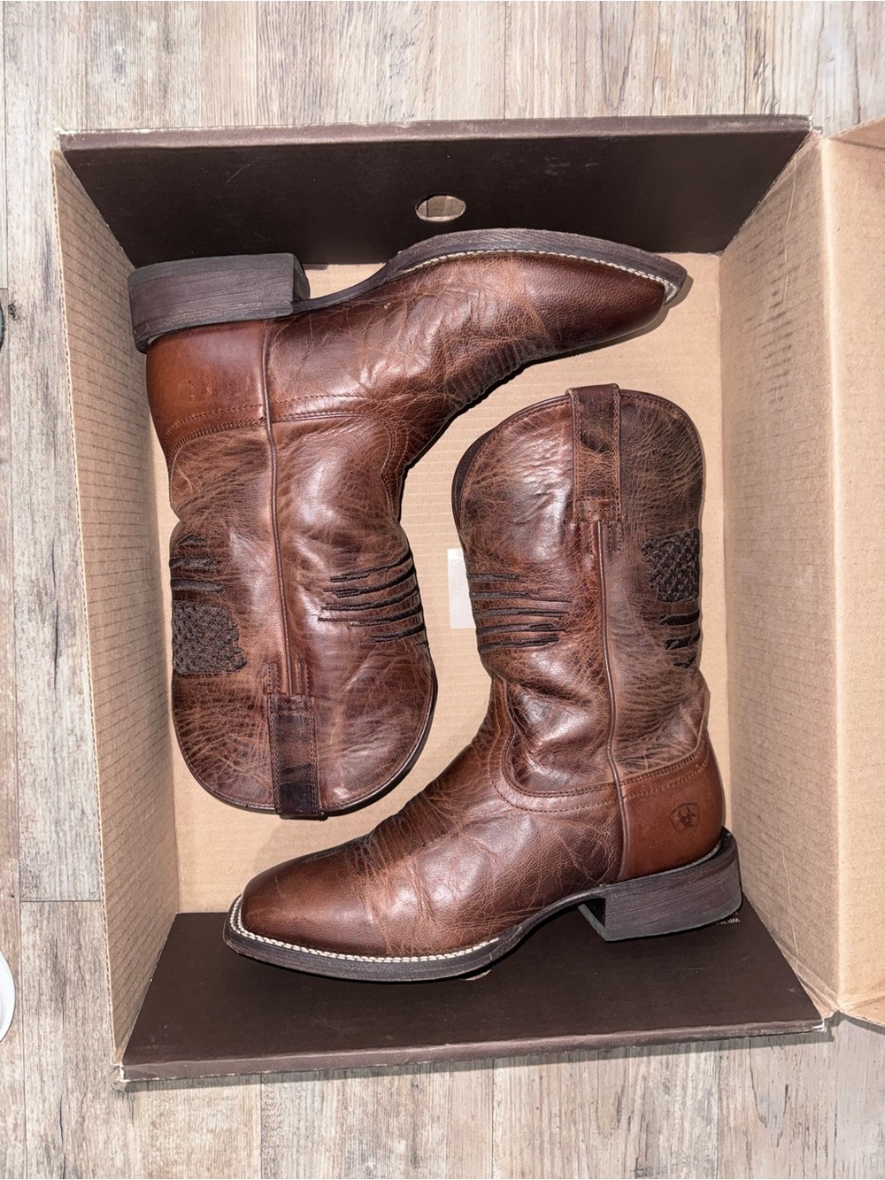 Ariat Brown Leather Western Cowboy Boots